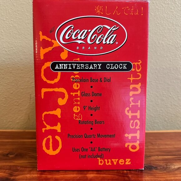 Coca-Cola Anniversary Clock Rotating Retro Diner - Picture 5 of 7